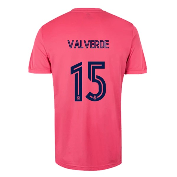 Camiseta Real Madrid Replica Segunda Ropa NO.15 Valverde 2020/21 Rosa